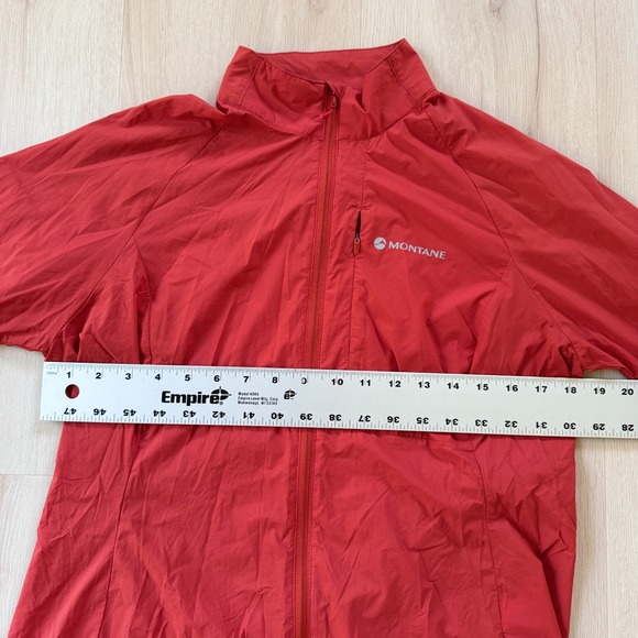 Montane‎ Featherlite Windproof Jacket Women L Red Nylon Running Saffron Red - Picture 12 of 16